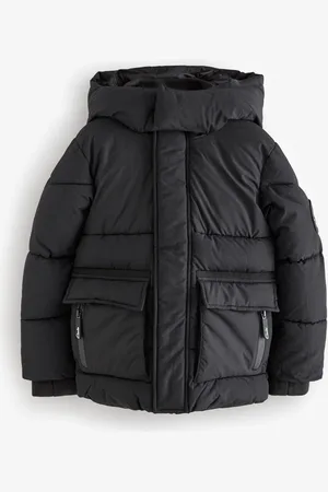 Clarks Black Boys Padded Hooded Coat 5 Years (110cm)