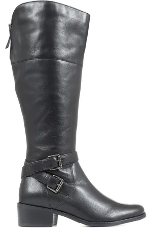 JONES BOOTMAKER Phoebe L Calf Leather Knee-High Black Boots AU 8 (EU 39)
