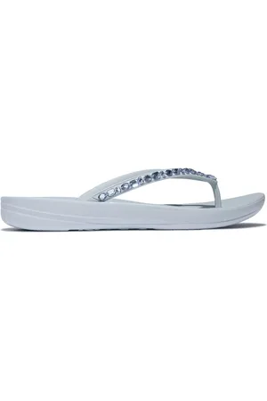 FitFlop Blue Iqushion Multi-Crystal Ergonomic Sandals AU 10 (EU 42)