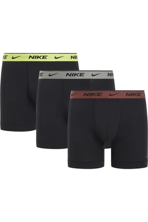 Nike Black/Burgundy Everyday Cotton Stretch Boxer Briefs 3 Pack S