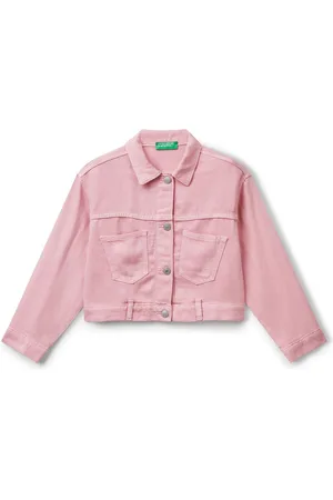 Benetton Girls Pink Cropped Jacket 7