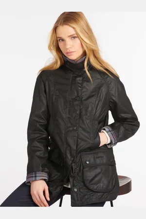 Barbour Black Beadnell Classic Wax Jacket AU 14