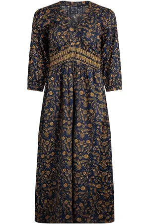 Weird Fish Kerina Printed 100% Cotton Midi Dress 12