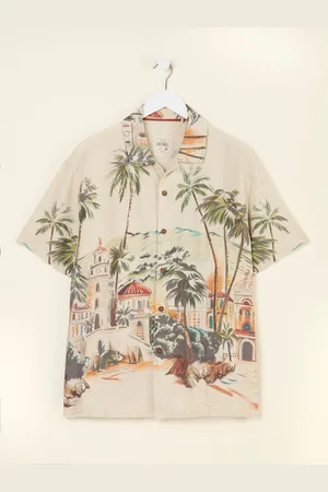 Fat Face FatFace Short Sleeve Scene Print Shirt large