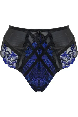 Pour Moi Black/Blue After Hours High Waist Briefs AU 12