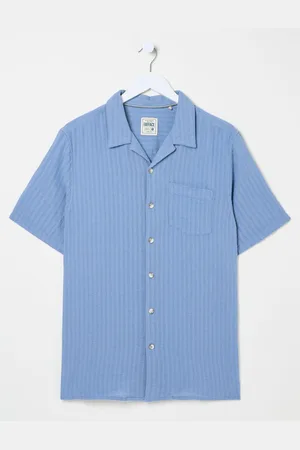 Fat Face FatFace Bugle Short Sleeve Linen Cotton Shirt XS Reg