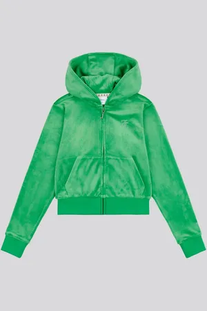 Juicy Couture Light Green Diamanté Zip Through Hoodie 7