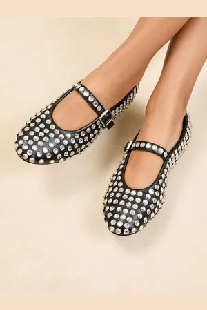 Lipsy London All Over Studded Mary Jane Ballerinas AU 10 (EU 41)