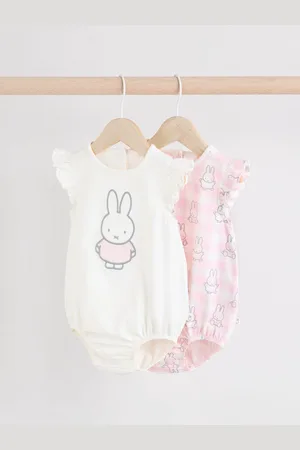 Next Multi Pastel Miffy Baby Rompers 2 Pack 6