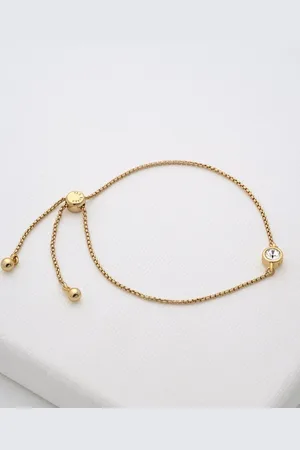 Ted Baker Gold Tone SARSAA: Crystal Drawstring Adjustable Bracelet One