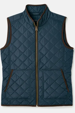 Joules Maynard Navy Blue Diamond Quilted Gilet L