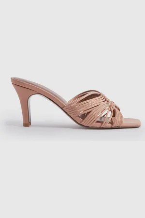 Reiss Blush Harriet Leather Knot Detail Mules AU 8 (EU 39)
