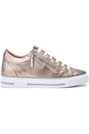 Moda In Pelle BRAMLEIGH HIDDEN WEDGE LEATHER TRAINER WITH SIDE ZIP DETAIL AU 10 (EU 41)