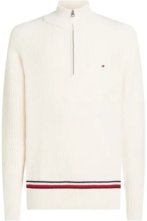 Tommy Hilfiger Cream Chunky Cotton Ribbed Nautical Jumper XL