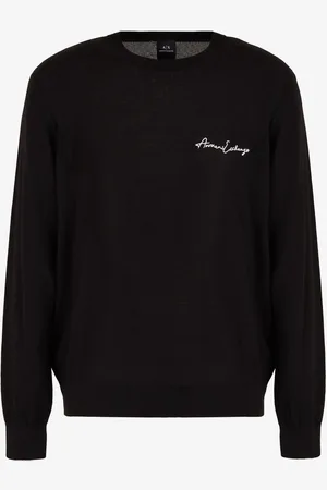 Armani Exchange Knitted Logo Black Jumper M