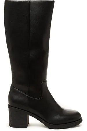 Rocket Dog Stanley Grinnel PU Tall Black Boots AU 7 (EU 38)