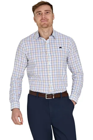 Raging Bull Long Sleeve Country Check Brushed 100% Cotton Shirt L