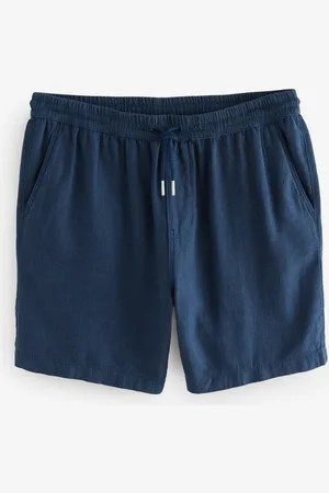 Next Linen Rich Drawstring Waist Shorts S