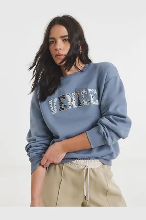 Simply Be Blue Venice Slogan Sweatshirt 24