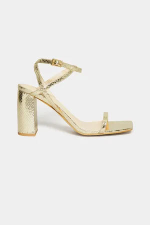 Long Tall Sally Gold Block Heels AU 12 (EU 44.5)
