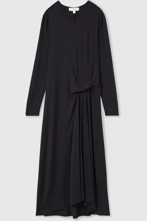 Reiss Ivy Jersey Draped Midi Dress AU 6