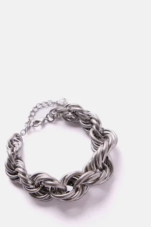 mint&berry Silver Tone Twist Bracelet One