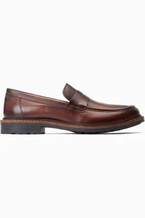 Base London Ivey Slip On Penny Black Loafers AU 10 (EU 44)