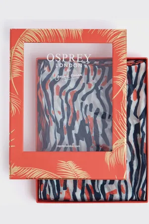 Osprey Blue The Zebra Boxed Scarf One