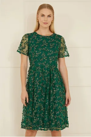 Yumi Embroidered Floral Skater Dress AU 8