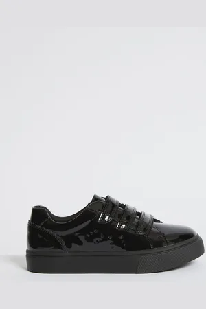 Lipsy London Patent Touch Fasten School Trainers AU 13 (EU 32)