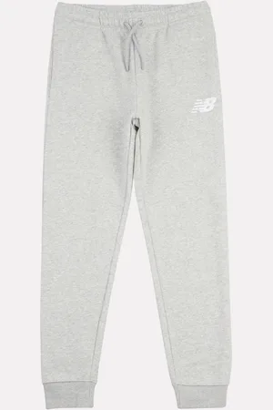 New Balance Grey Boys Brush Back Stacked Logo Joggers 14