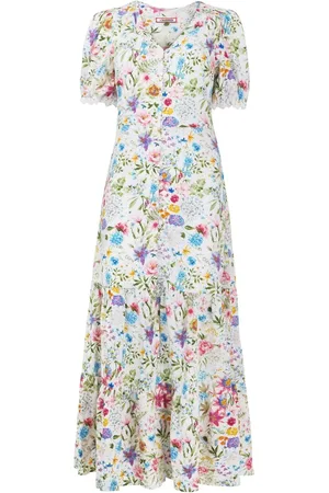 Joe Browns Petite Vintage Lace Floral Print Maxi Dress AU 14 Petite
