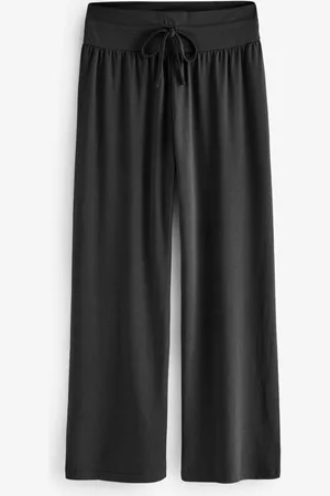 Hush Puppies Black Amie Wide Leg Joggers M Reg