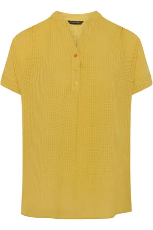 Evans Half Placket Short Sleeve Blouse AU 22-24