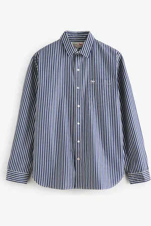 Aubin Blue Gladstone Poplin 100% Cotton Shirt XL