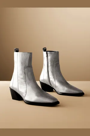 Next Metallic Forever Comfort Cowboy Leather Ankle Boots AU 7.5 (EU 38.5)