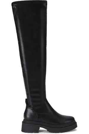 Carvela Black Collide High Otk Boots AU 7 (EU 38)