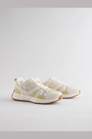 Next Neutral Standard Fit Forever Comfort Leather Suede Panel Detail Chunky Trainers AU 7 (EU 38)
