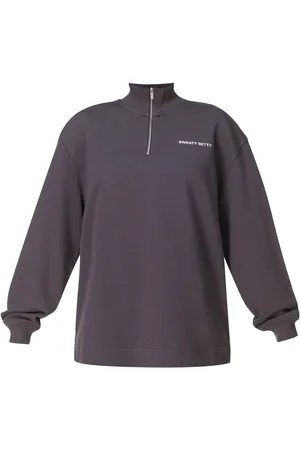 Sweaty Betty Grey Revive Longline Half Zip Sweat Top XXS-XS