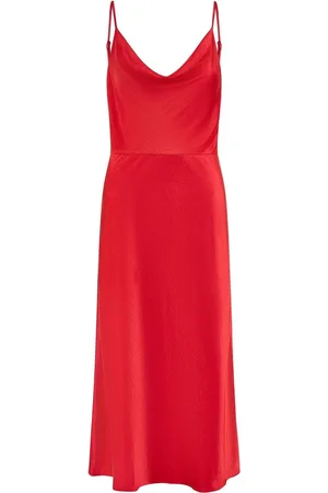 Yumi Satin Cowl Neck Midi Dress AU 8