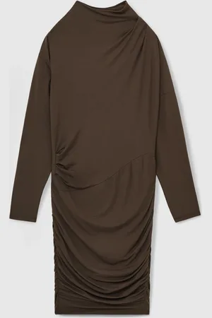 Reiss Ari Ruched Jersey Mini Dress L