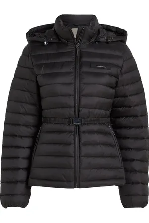 Calvin Klein Black Padded Smocking Jacket XS
