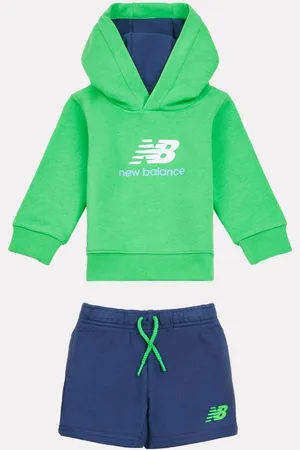 New Balance Green Kids 100% Cotton Hoodie & Shorts Set 3