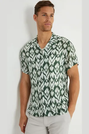 Threadbare Printed Revere Collar Short Sleeve Shirt XL