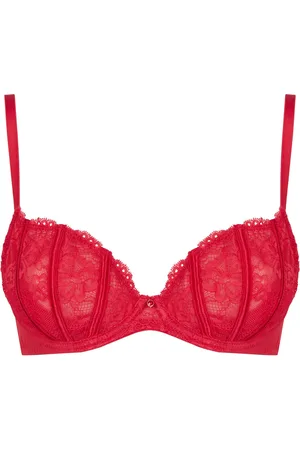 Ann Summers Red Sexy Lace Non Pad Plunge Bra 34 A