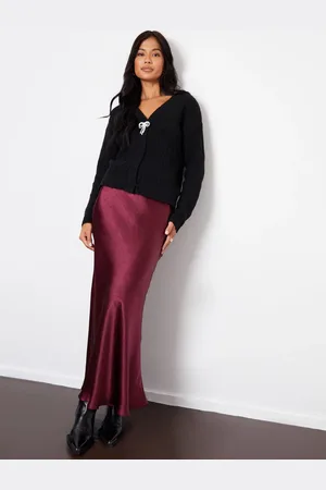 Threadbare Maxi Satin Slip Skirt AU 12