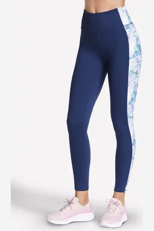 Skechers Blue GoWalk Seascape Floral Leggings M
