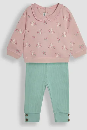 JoJo Maman Bébé Pink Pretty Mouse Sweatshirt & Leggings Set 12