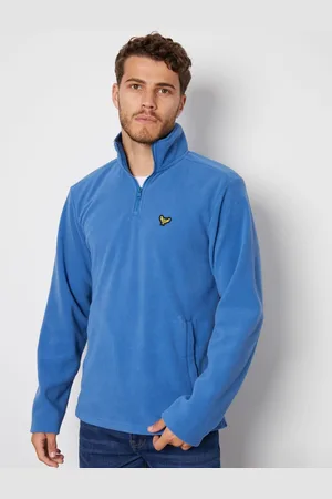 Threadbare Blue Quarter Zip Fleece Sweatshirt L