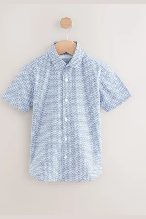 Next Short Sleeve Geo Print 100% Cotton Shirt (3-16yrs) 3 Years (98cm)
